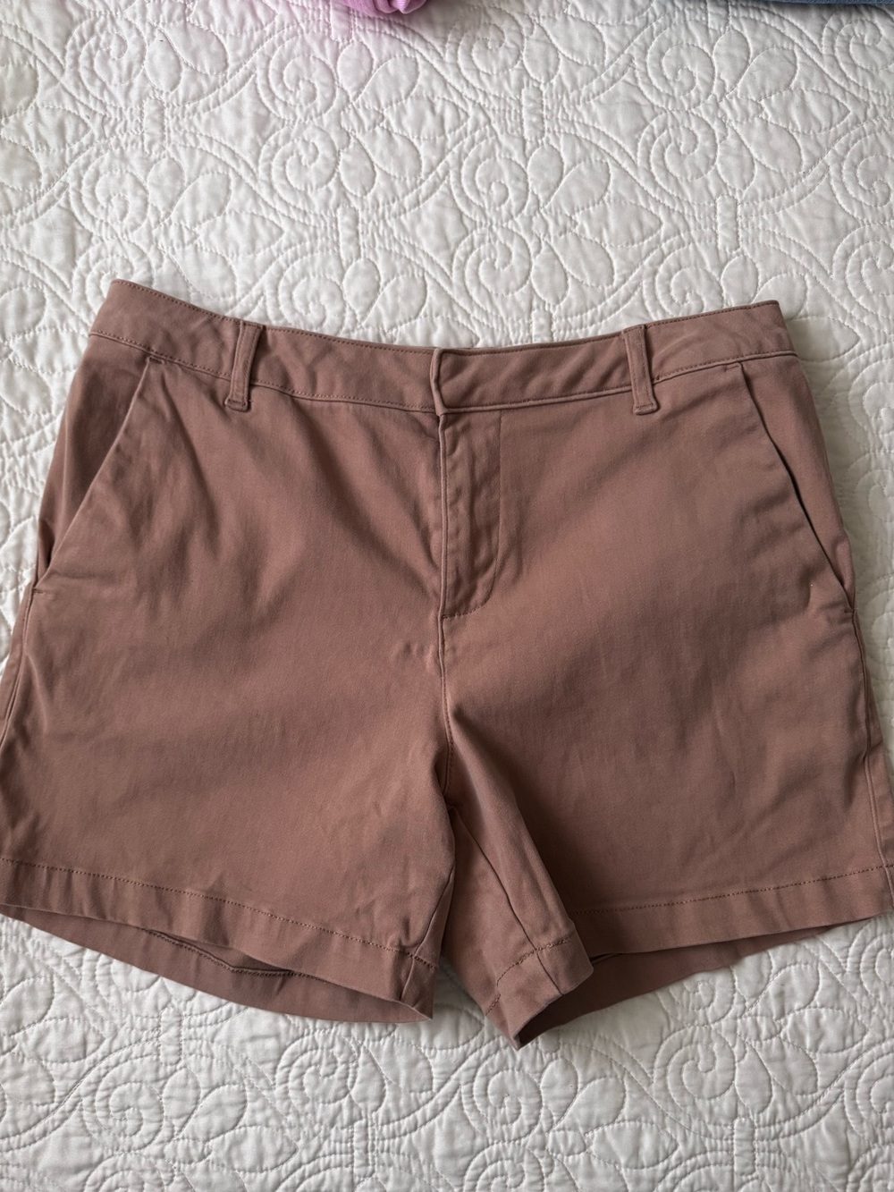 Banana Republic Tan Chino sueded cotton soft feel shorts 12 Large brown